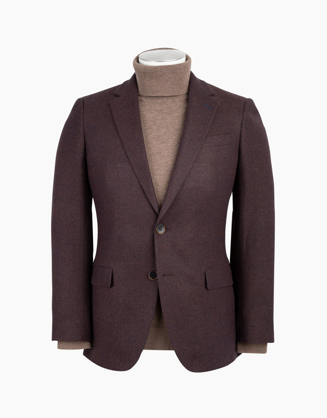Hawker Maroon & Navy Herringbone Blazer