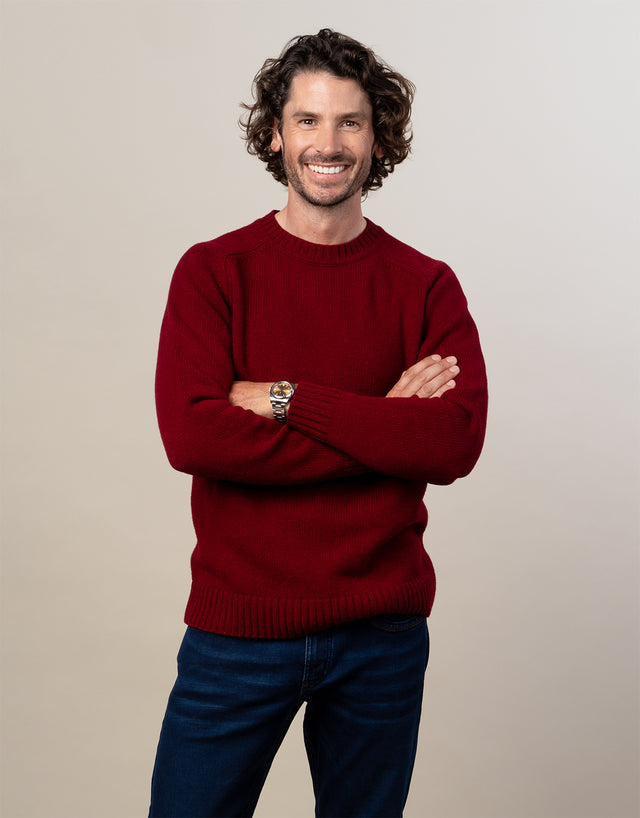 Kaiapoi Burgundy Shetland Sweater