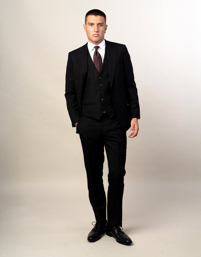 Churchill Jet Black Waistcoat