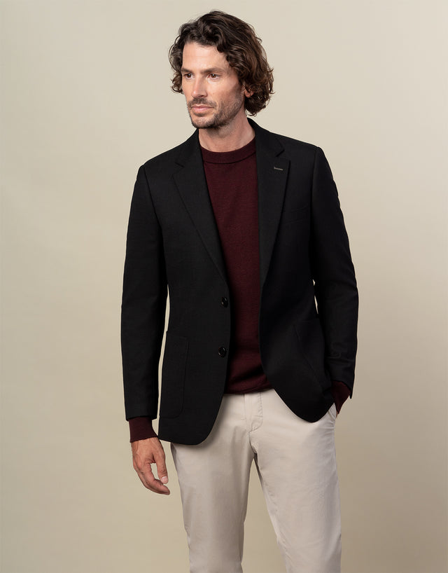 Batten Black Textured Blazer