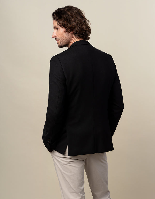 Batten Black Textured Blazer