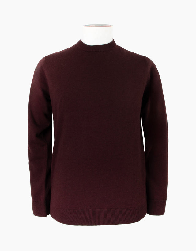 Naseby Burgundy Crew Neck Jersey