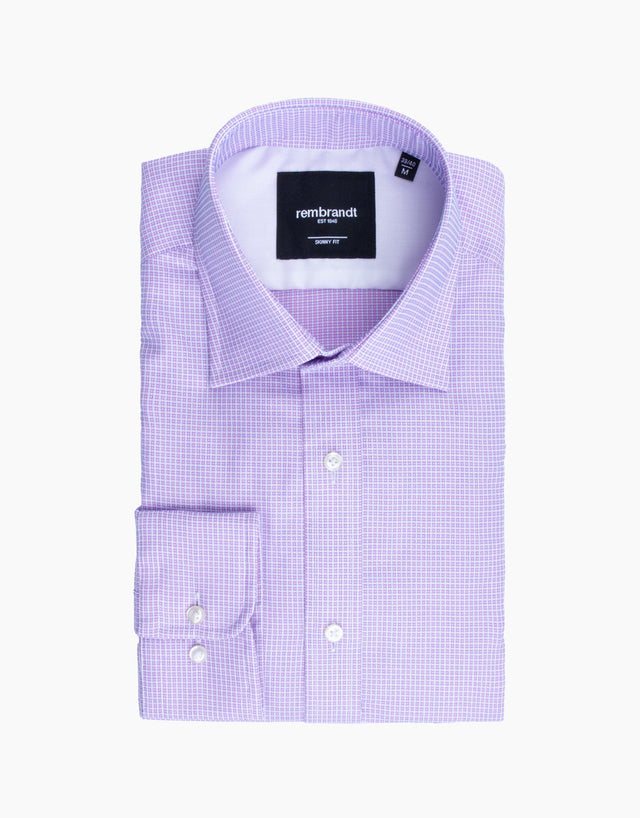 London Pink & Blue Microdesign Shirt