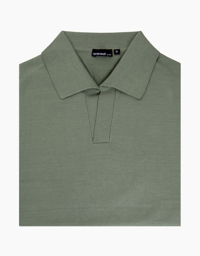 Amalfi Sage Green Knitted Polo