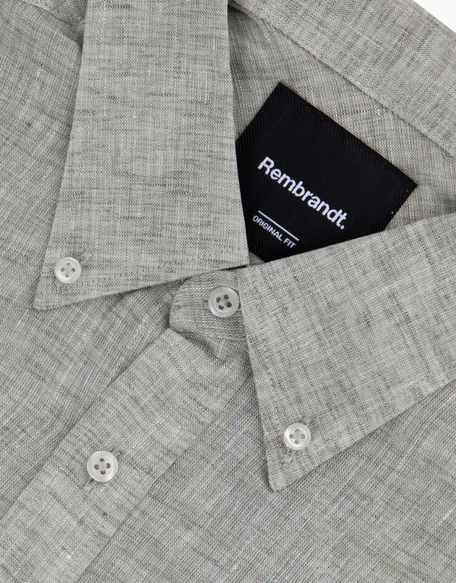 Ohope Pale Green Irish Linen Shirt