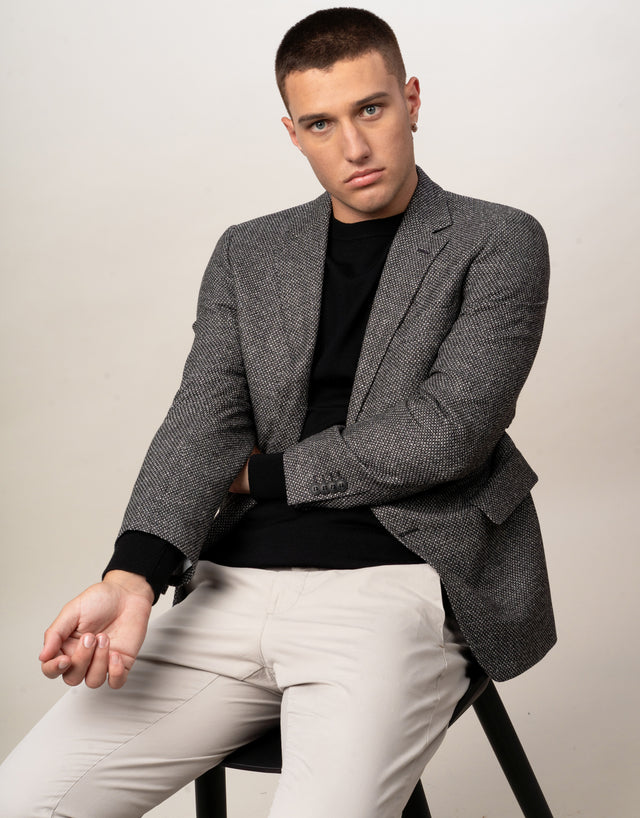 Hawker Black & White Birdseye Blazer