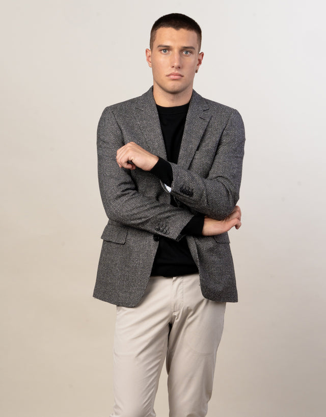 Hawker Black & White Birdseye Blazer