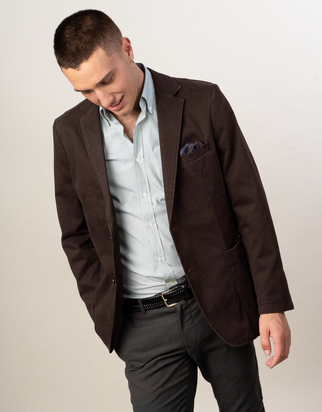 Spectre Dark Brown Twill Blazer