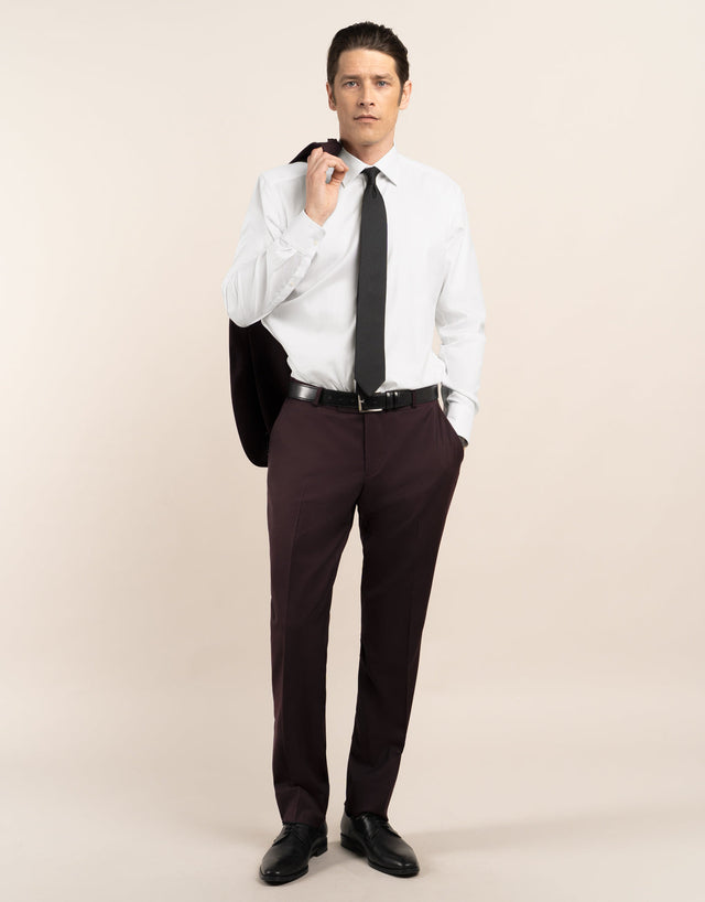 Cooper Burgundy Twill Suit