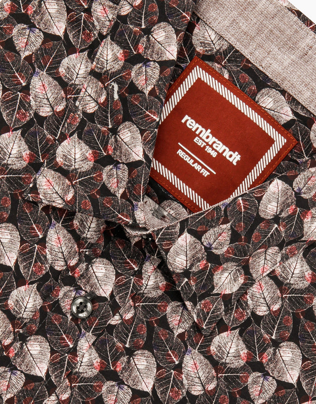 Raglan autumn leaves short sleeve shirt