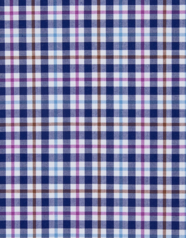 Raglan Purple Check Short Sleeve Shirt