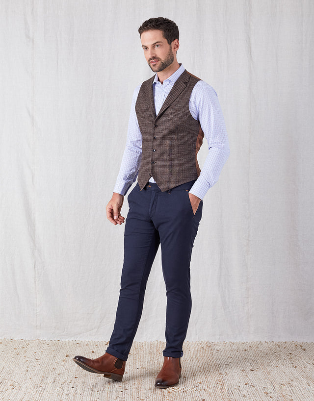 Soho Navy Birdseye Chinos