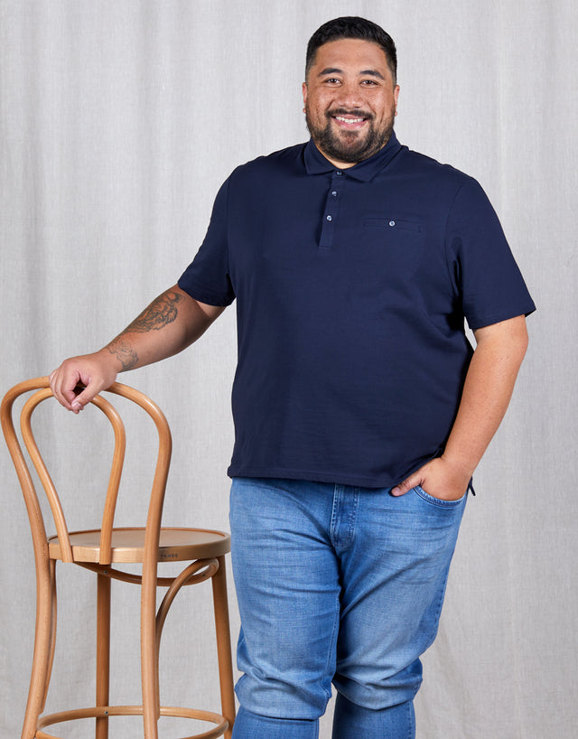 Portofino Navy Short Sleeve Polo Shirt