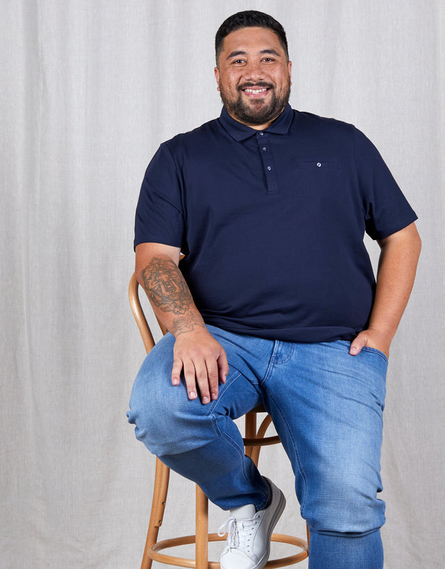 Portofino Navy Short Sleeve Polo Shirt