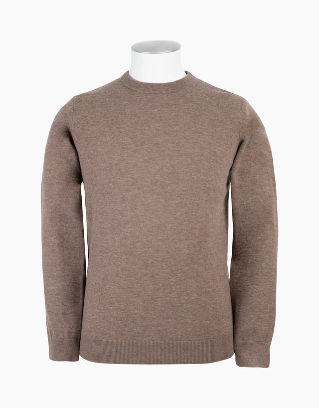 Naseby Brown Crew Neck Jersey