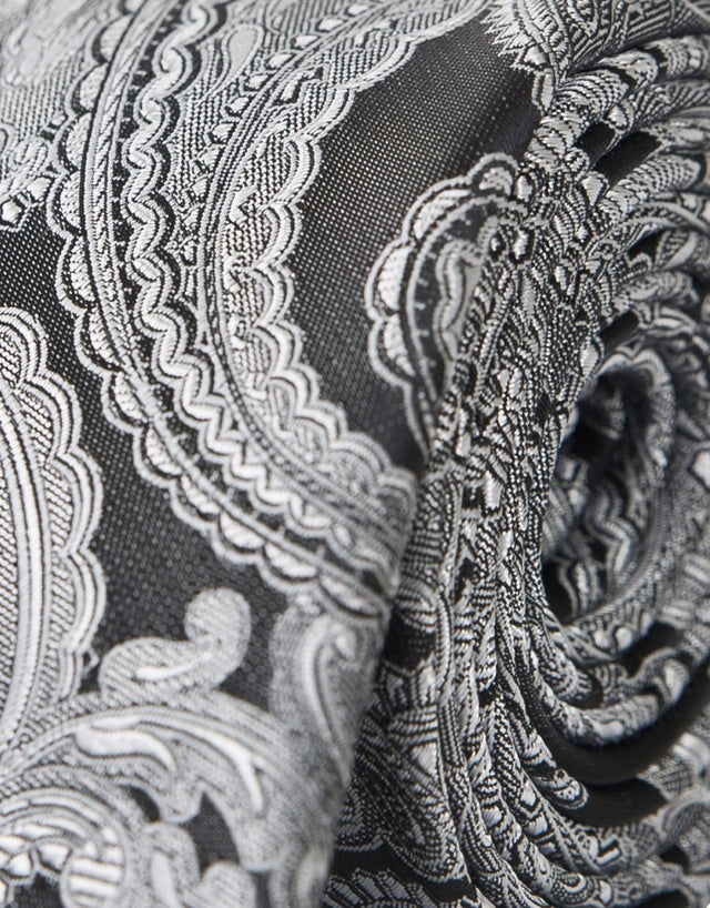 Black & White Paisley Tie