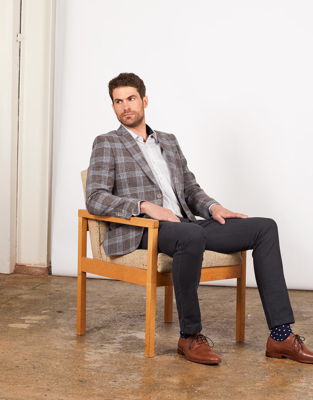 Soho Navy Birdseye Chinos
