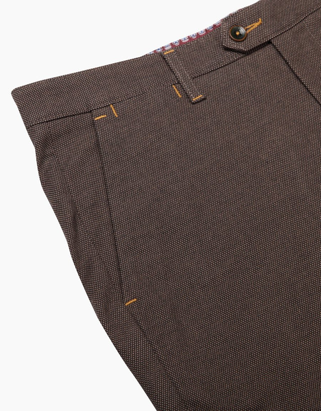 Soho Brown Birdseye Chinos